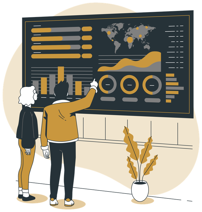 A person reviewing clinic data on a chart