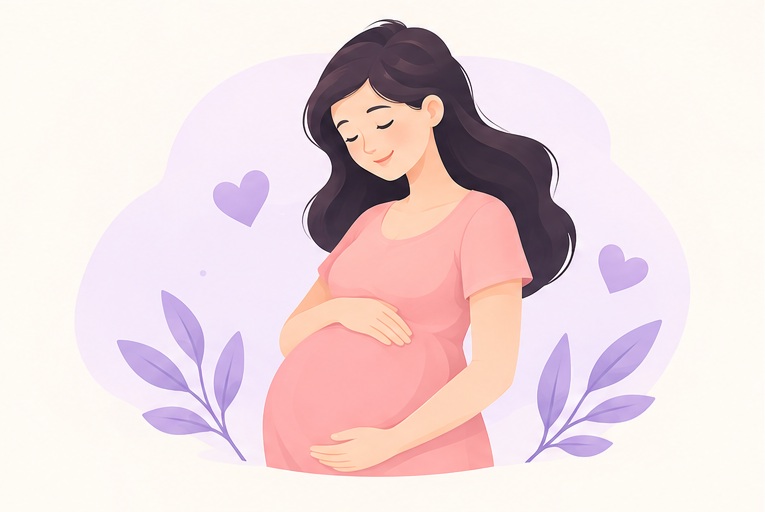 Pregnant woman illustration